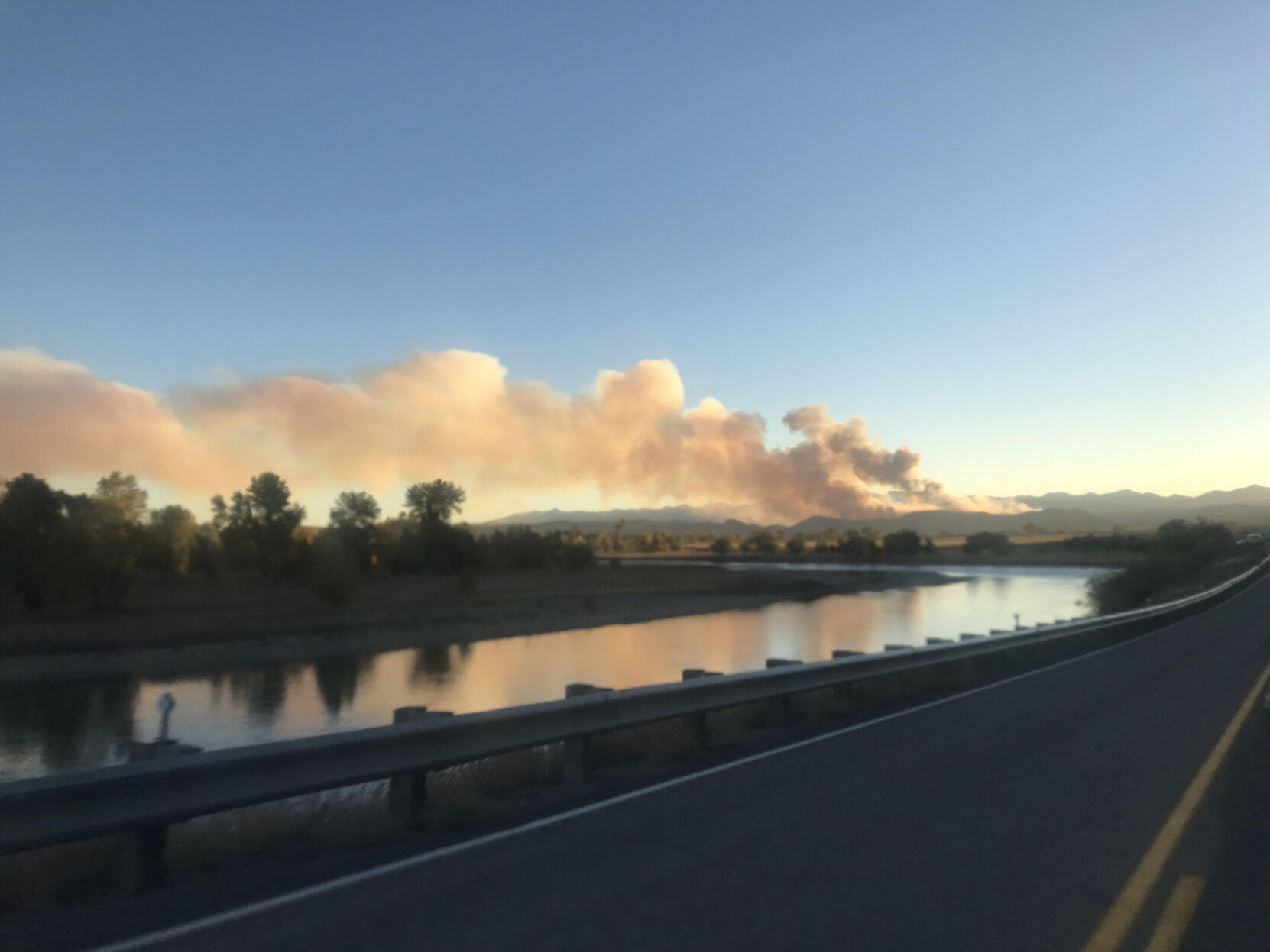 Fire burning near Lewis and Clark Caverns